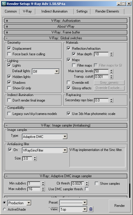 Here are the render settings: